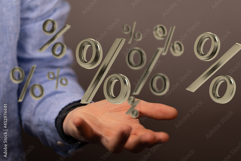 Interest rate financial and mortgage rates concept. Interest rate financial and mortgage rates concept.