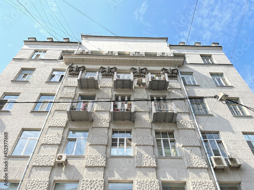 House 33 in Bolshoy Afanasyevsky Lane. Russia, the city of Moscow. Previously, the apartment house of A.M. Yukin (1914, architect Valentin Dubovsky) photo