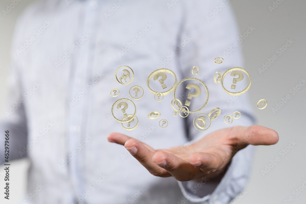 Question mark and concept of science and technology. Question mark and concept of science and technology.