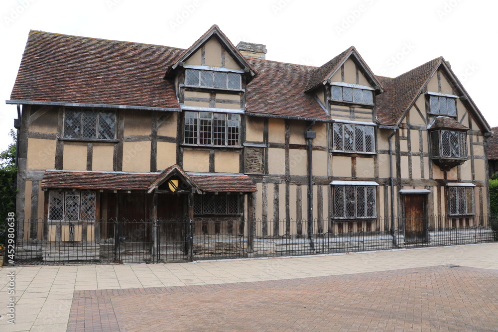 Shakespeare's birthplace timber-framed house on Henley Street in Stratford-upon-Avon, Warwickshire, England