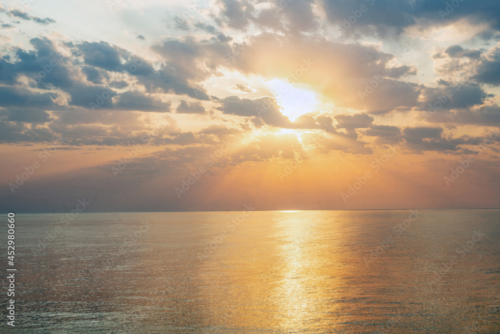 Idyllic sunsets on resorts of Great Sochi inthe russian South Idyllic sunsets on resorts of Great Sochi inthe russian South