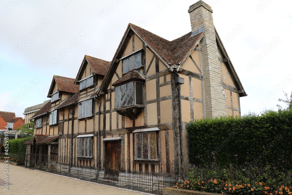 Shakespeare's birthplace timber-framed house on Henley Street in Stratford-upon-Avon, Warwickshire, England
