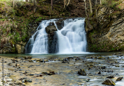 Hurkalo waterfall in carpathian forest