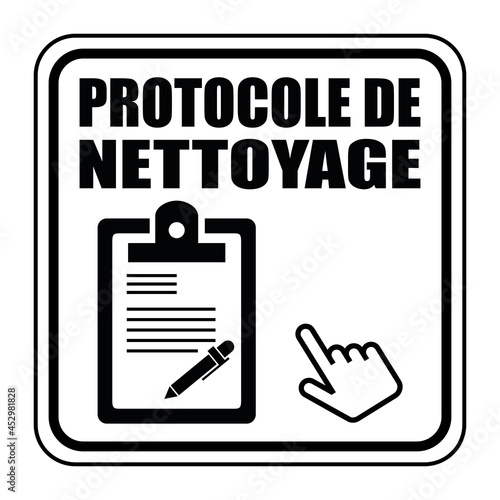 Logo protocole de nettoyage.