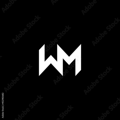 Fotografija Initial letter mw or wm logotype vector design template
