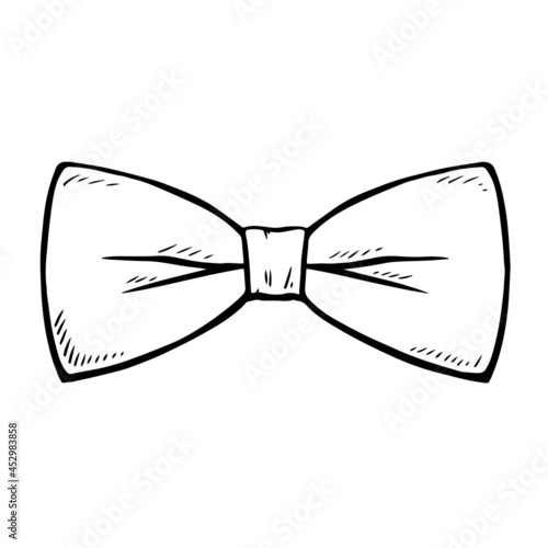 Photos Male bobble tie black and white sketch