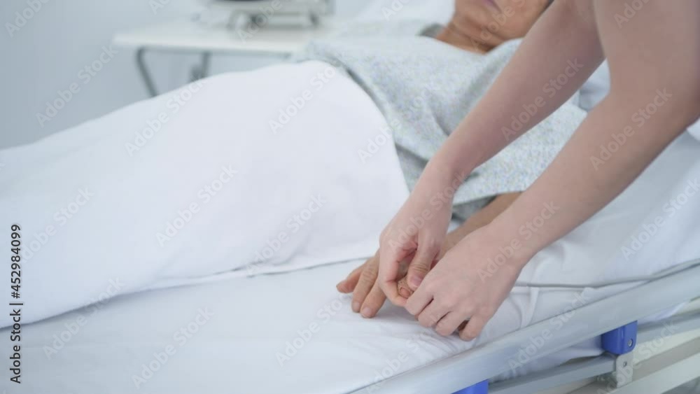 Medical concept of 4k Resolution. The nurse is wearing a pulse monitor for the patients in the hospital. Medical concept of 4k Resolution. The nurse is wearing a pulse monitor for the patients in the hospital.