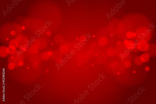 abstract red blurred gradient background with bokeh, vector illustration