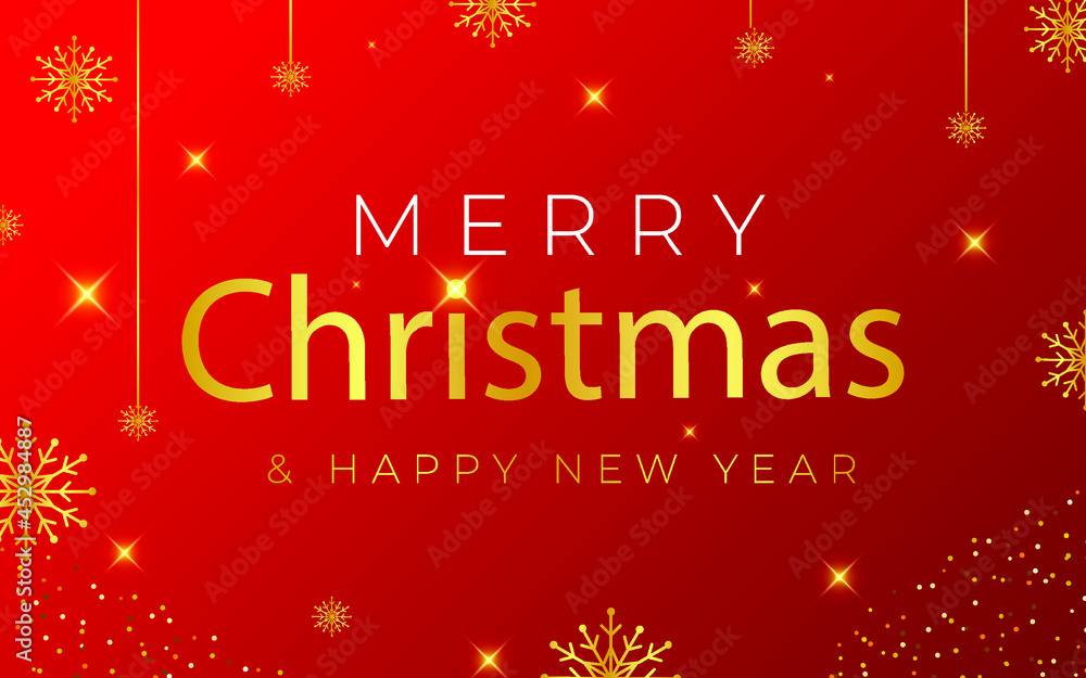 Merry Christmas and Happy New Year Background Vector