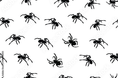 Spiders background. Seamless vector illustration. © Karine
