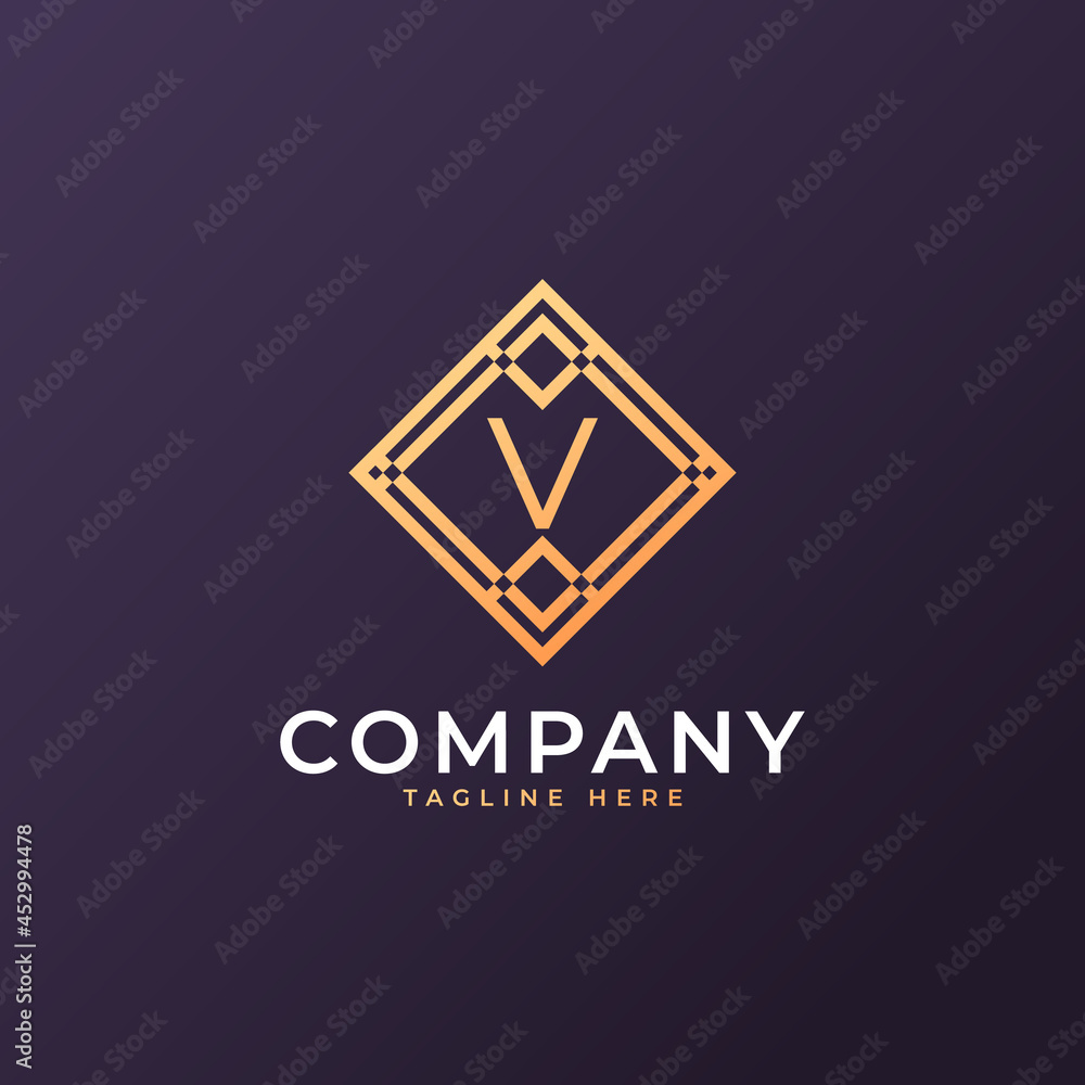 Law Firm Letter V Logo Design Template Element Law Firm Letter V Logo Design Template Element