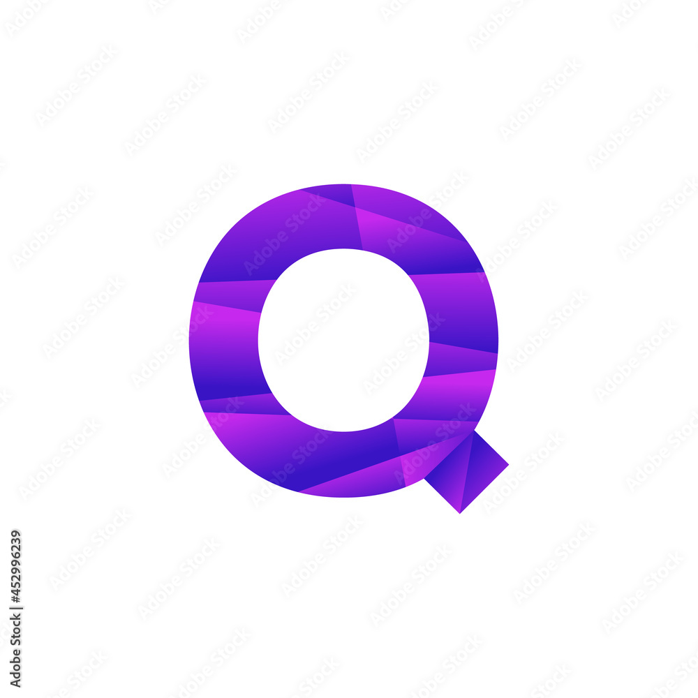 Initial Letter Q Low Poly Overlay Logo Design Template. Vector EPS 10 Initial Letter Q Low Poly Overlay Logo Design Template. Vector EPS 10