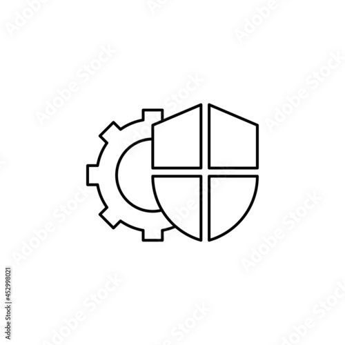 Security settings lock icon vector