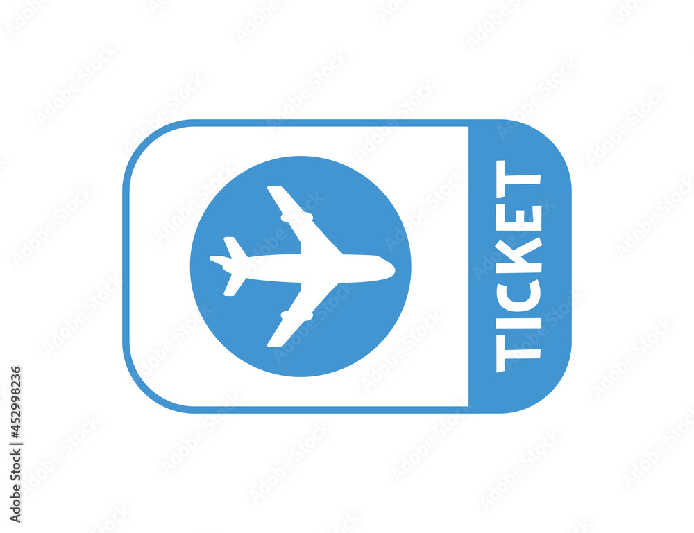 Air ticket icon isolated simple cartoon flat vector Air ticket icon isolated simple cartoon flat vector