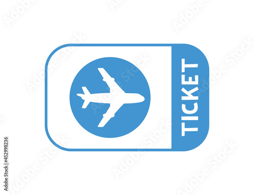 Air ticket icon isolated simple cartoon flat vector