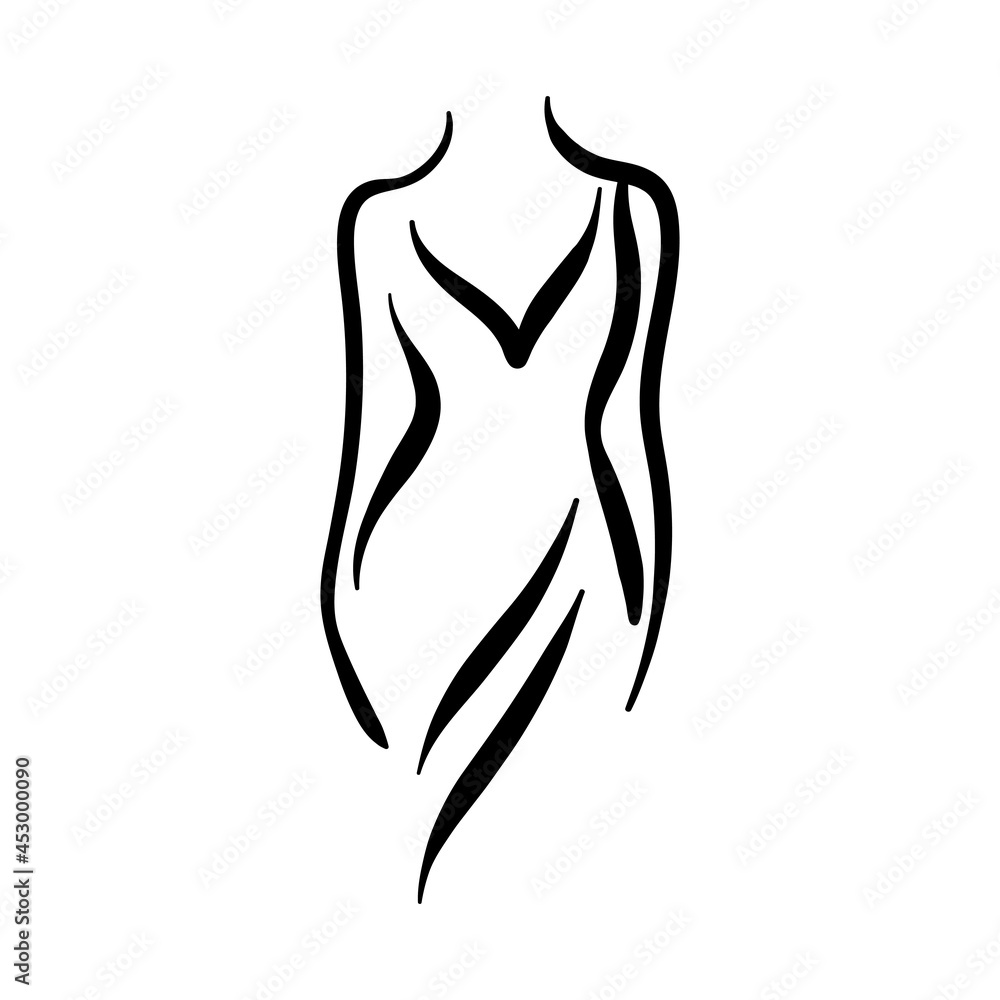 Woman body silhouette Royalty Free Vector Image