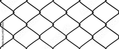 Iron fence on white background.