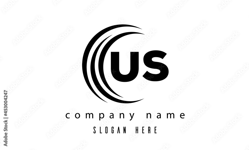 technology US latter logo vector technology US latter logo vector