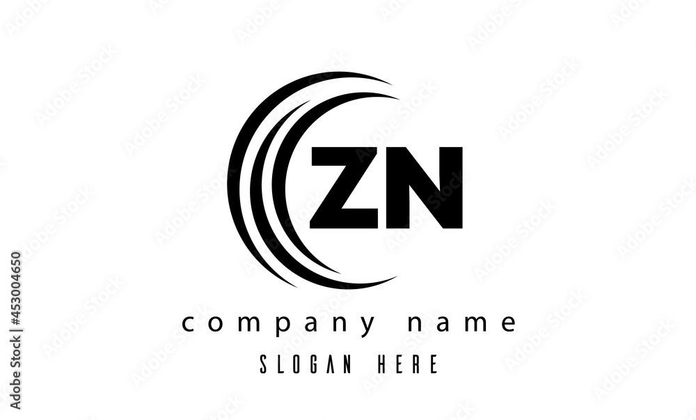 technology ZN latter logo vector technology ZN latter logo vector