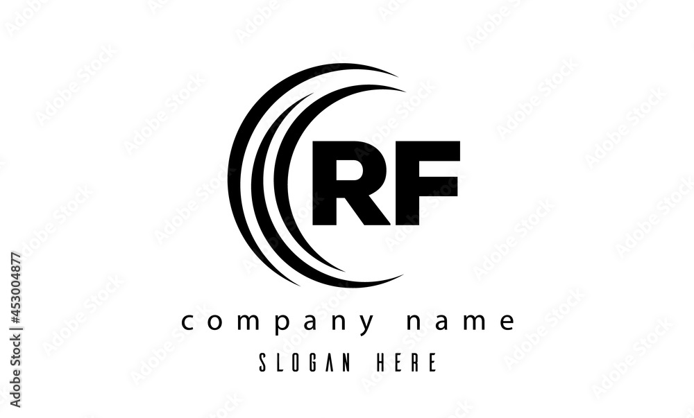 RF technology latter logo vector RF technology latter logo vector