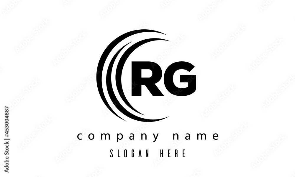 RG technology latter logo vector