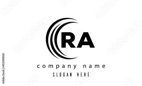 RA technology latter logo vector