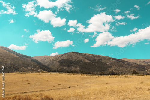 Peruvian landscape with sky: Pampa de la Quinua