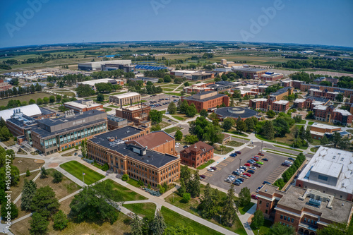Fototapeta Naklejka Na Ścianę i Meble -  Aerial View of a large University in Brookings, South Dakota