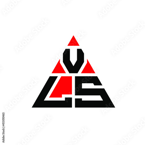 VLS triangle letter logo design with triangle shape. VLS triangle logo design monogram. VLS triangle vector logo template with red color. VLS triangular logo Simple, Elegant, and Luxurious Logo. VLS  photo