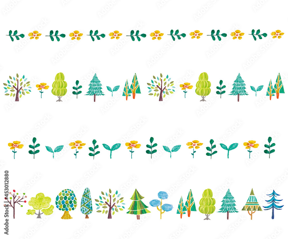 木のライン装飾