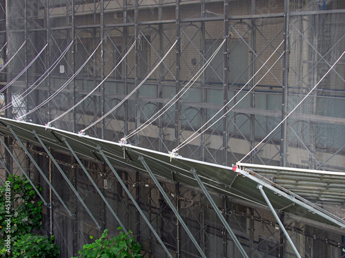 Tokyo,Japan - August 24, 2021: Protective shelves or drop prevention barriers 