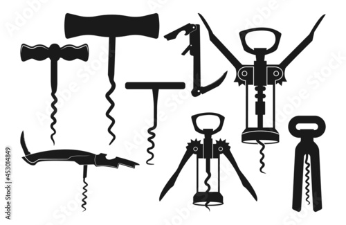 Corkscrew, Corkscrew Silhouette, Bottle Opener, Cork Crew, Wine Silhouette