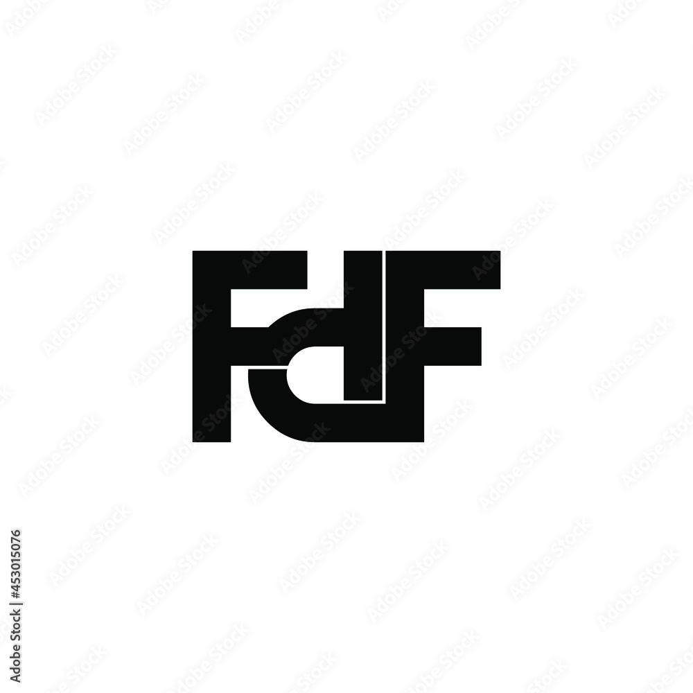 fdf letter initial monogram logo design