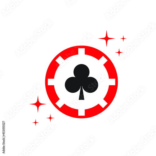 Photography Casino icon design isolated on white background
