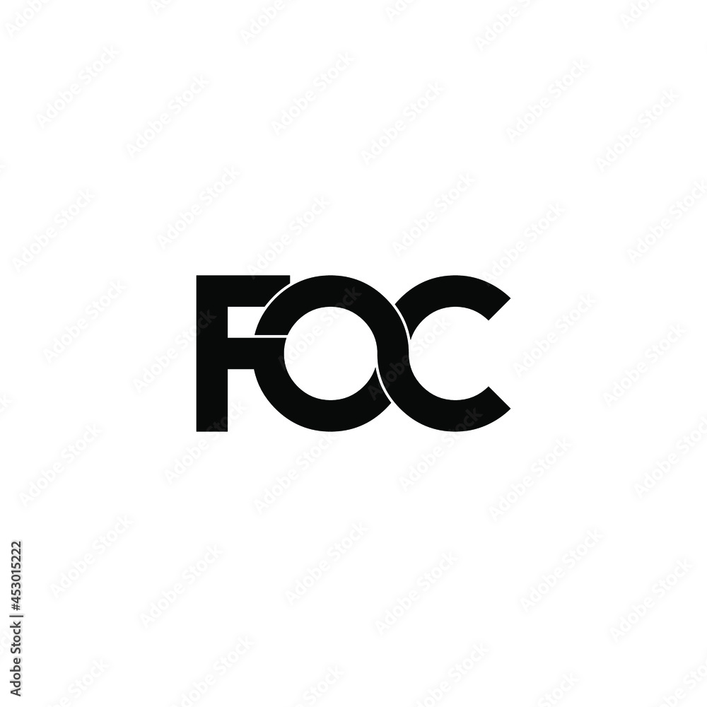 foc initial letter monogram logo design foc initial letter monogram logo design