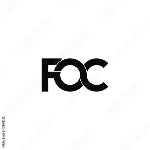 foc initial letter monogram logo design