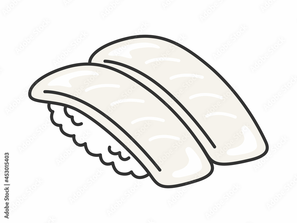 イカの寿司のイラスト イカの寿司のイラスト