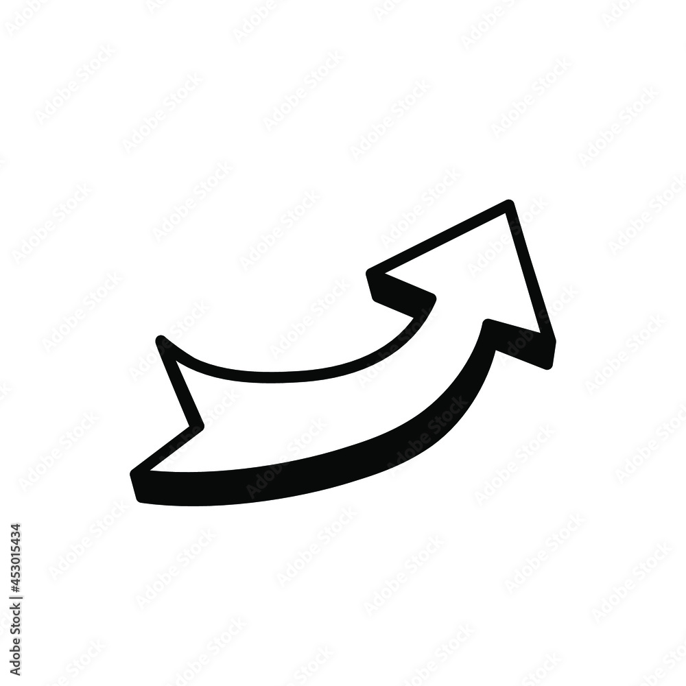 doodle hand draw black and white arrow vector doodle hand draw black and white arrow vector