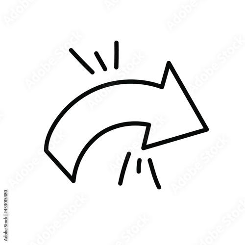 doodle simple arrow vector