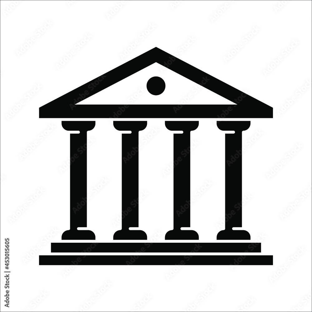 Bank vector Icon. Business centre vector illustration on white background. color editable eps 10