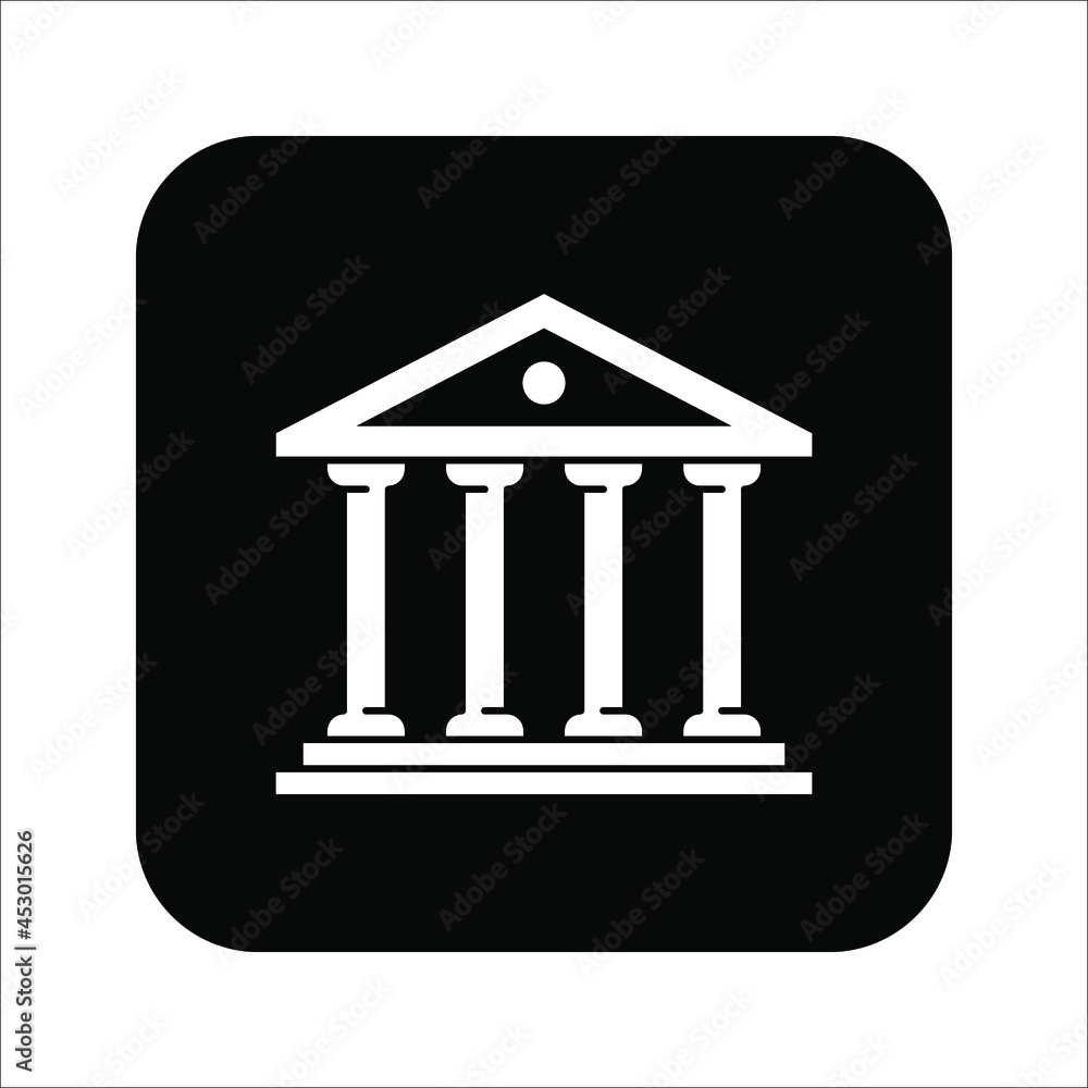 Bank vector Icon. Business centre vector illustration on white background. color editable eps 10