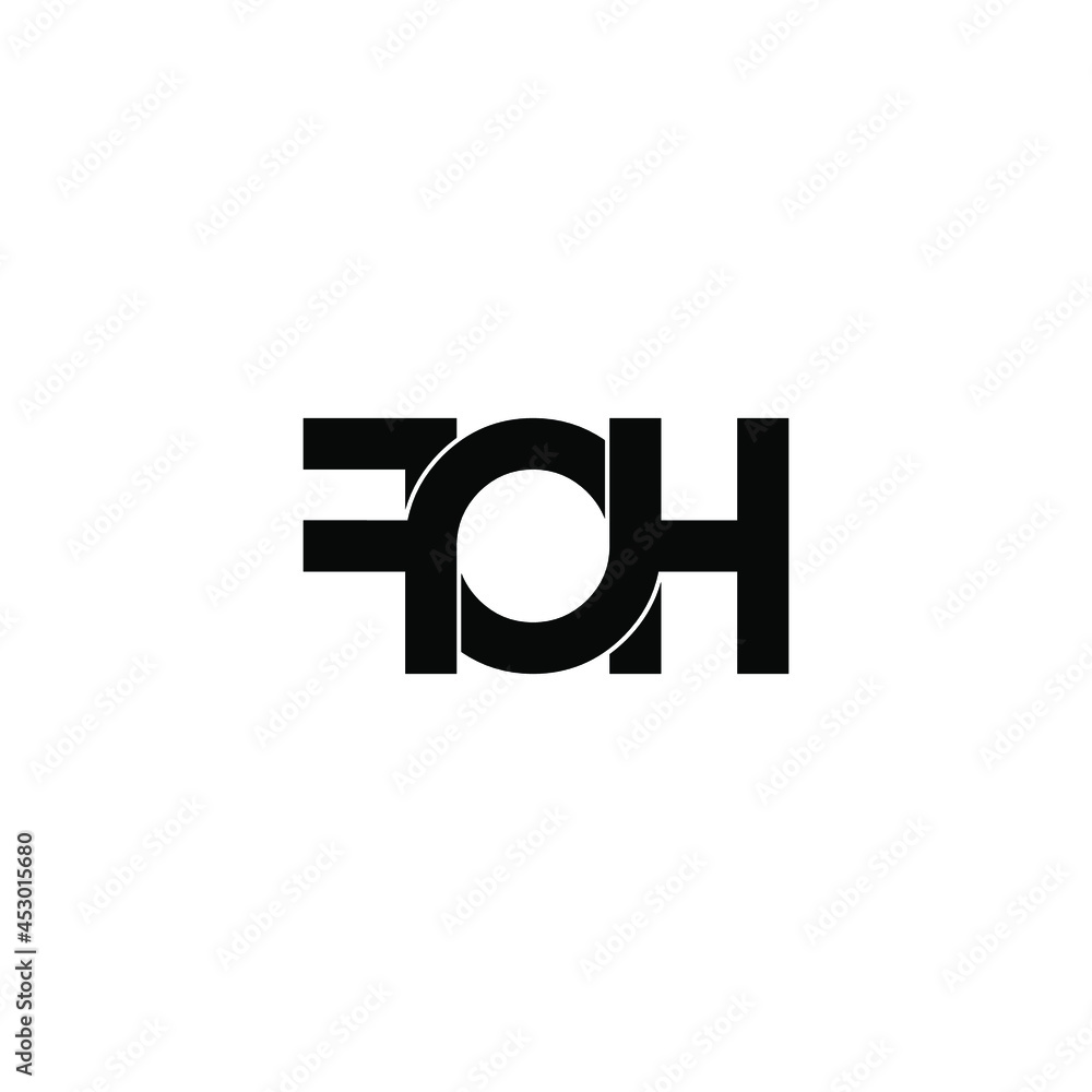 foh initial letter monogram logo design foh initial letter monogram logo design