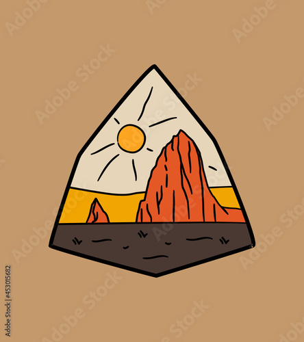 Capitol Reef vector design for t-shirt Design, tee design ,patch emblem badge design
