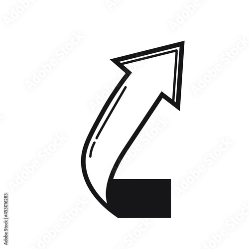 Ribbon arrow vector direction