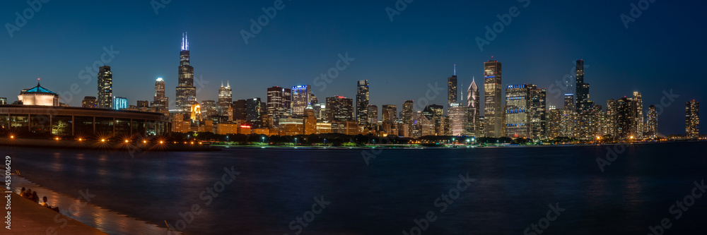 Fototapeta premium Chicago Skyline at Night 