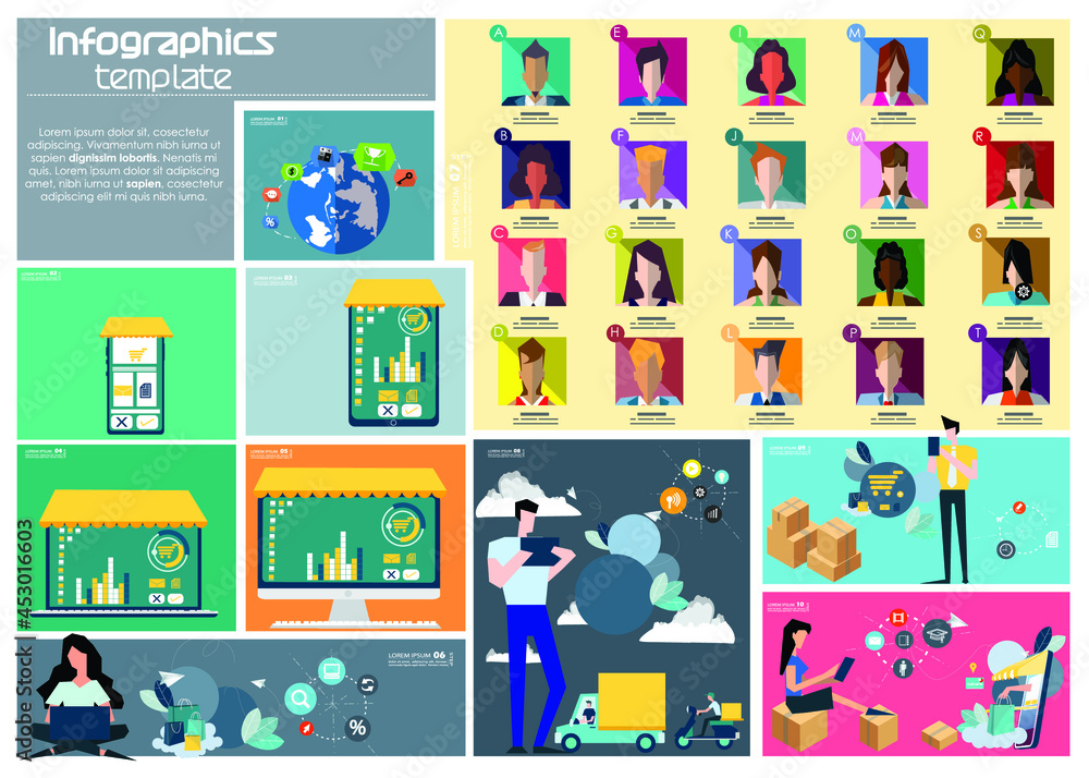 Illustration business.design idea and concept think creativity. for Social network,Internet connection, success,plan,think,search,analyze,communicate, futuristic idea innovation technology modern.