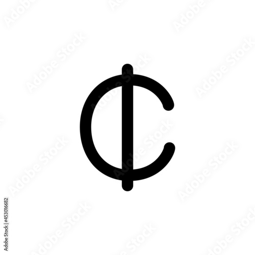 通貨記号　セント　ベクターイラスト