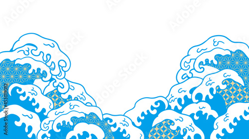 おめでたい波のイラスト