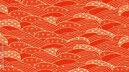 波柄のパターン背景