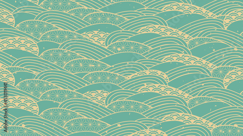 波柄のパターン背景